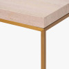 Madison Beige Granite and Burnished Gold Metal Console Table