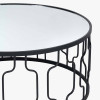 Caprisse Mirrored Glass and Graphite Metal Coffee Table