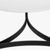 Hendrick White Marble and Black Metal Coffee Table