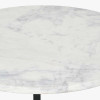 Hendrick White Marble and Black Metal Side Table