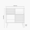 Larvik Natural Eucalyptus Wood 2 Door 2 Shelf Unit