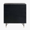 Fiji Black Acacia Wood and Natural Rattan 4 Drawer Unit