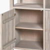 Khao Light Grey Mango Wood 2 Door 6 Niche Shelf Unit