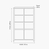 Khao Light Grey Mango Wood 2 Door 6 Niche Shelf Unit