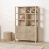 Khao Light Grey Mango Wood 2 Door 6 Niche Shelf Unit