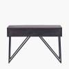 Verde Black Mango Wood and Stone Veneer 2 Drawer Console Table