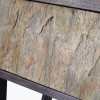 Verde Black Mango Wood and Stone Veneer 2 Drawer Console Table