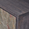 Verde Black Mango Wood and Stone Veneer 2 Drawer Console Table