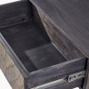 Verde Black Mango Wood and Stone Veneer 2 Drawer Console Table