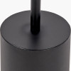 Enzo Black Marble and Black Metal Cylinder Base Tall Side Table