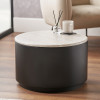 Remy White Marble Effect and Black Metal Storage Coffee Table