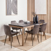 Gio Black and Natural Acacia Wood Dining Table