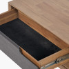 Gio Black and Natural Acacia Wood 2 Drawer Coffee Table