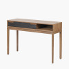 Gio Black and Natural Acacia Wood 1 Drawer Console Table