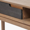 Gio Black and Natural Acacia Wood 1 Drawer Console Table