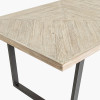 Marca Sand Wash Acacia Wood and Black Metal 8 Seater Dining Table