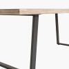 Marca Sand Wash Acacia Wood and Black Metal 8 Seater Dining Table