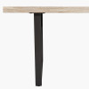 Marca Sand Wash Acacia Wood and Black Metal 8 Seater Dining Table