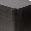 Ukiah Black Ash Veneer and Black Metal 5 Drawer Tall Boy