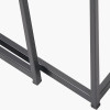 Mashiko S/2 Black Ash Veneer and Black Metal Side Tables