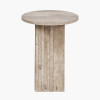 Elkton Concrete Effect Wood Veneer Groove Detail Side Table