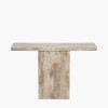 Elkton Concrete Effect Wood Veneer Groove Detail Console Table