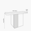 Elkton Concrete Effect Wood Veneer Groove Detail Console Table