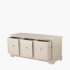 Croft Linen Pine Wood 3 Drawer Unit