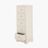 Croft Linen Pine Wood 5 Drawer Tall Unit