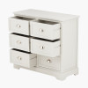 Croft Linen Pine Wood 6 Drawer Unit