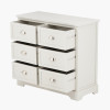 Croft Linen Pine Wood 6 Drawer Unit