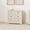 Croft Linen Pine Wood 6 Drawer Unit