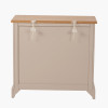 Fairford Parchment White Pine and Oak Wood 2 Drawer Console Table