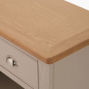 Fairford Parchment White Pine and Oak Wood 2 Drawer Console Table