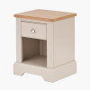 Fairford Parchment White Pine and Oak Wood 1 Drawer Unit