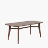 Elias Dark Ash Wood Retro Dining Table