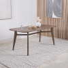 Elias Dark Ash Wood Retro Dining Table