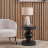 Drey Black Fibrestone Side Table