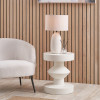 Drey White Fibrestone Side Table