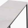 Kalani White Marble and Black Metal Rectangular Console Table