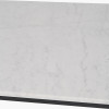 Kalani White Marble and Black Metal Square Coffee Table