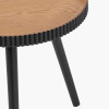 Hammond Natural and Black Pine Wood Side Table