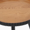 Hammond Natural and Black Pine Wood Side Table