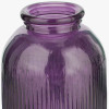 Lilac Recycled Glass Ribbed Vase Tall