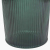 Sea Green Recycled Glass Ribbed Vase Tall