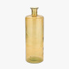 Amber Recycled Glass Bottle Vase Tall