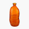 Orange Organic Shaped Recycled Glass Tall Vase