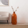 Orange Organic Shaped Recycled Glass Tall Vase