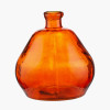 Orange Organic Shaped Recycled Glass Vase