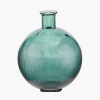 Sea Green Round Recycled Glass Vase